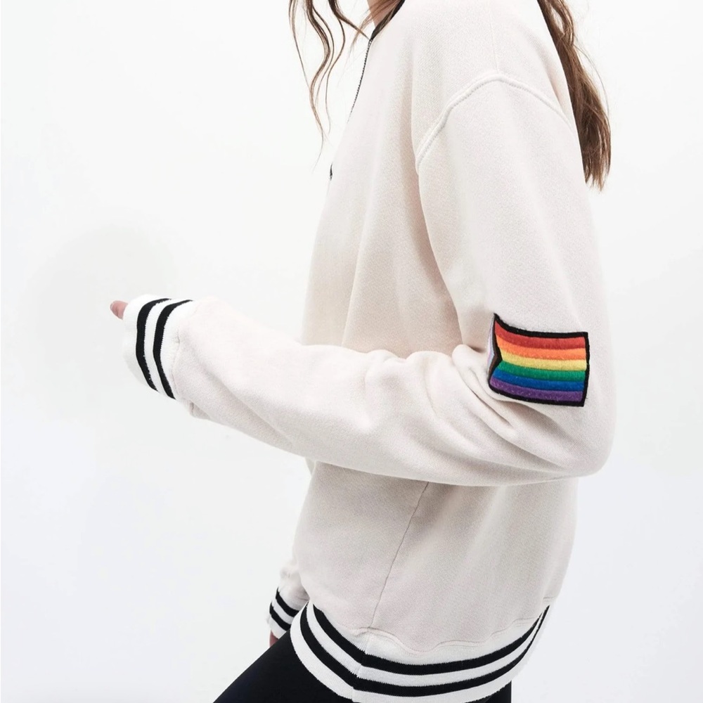 Splits59 CASTER UNISEX ORGANIC FRENCH TERRY SWEATSHIRT with Rainbow patch